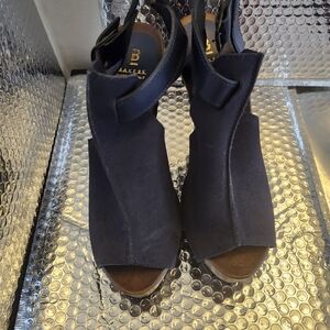 Bakers Women's Blue Peep-Toe Heels